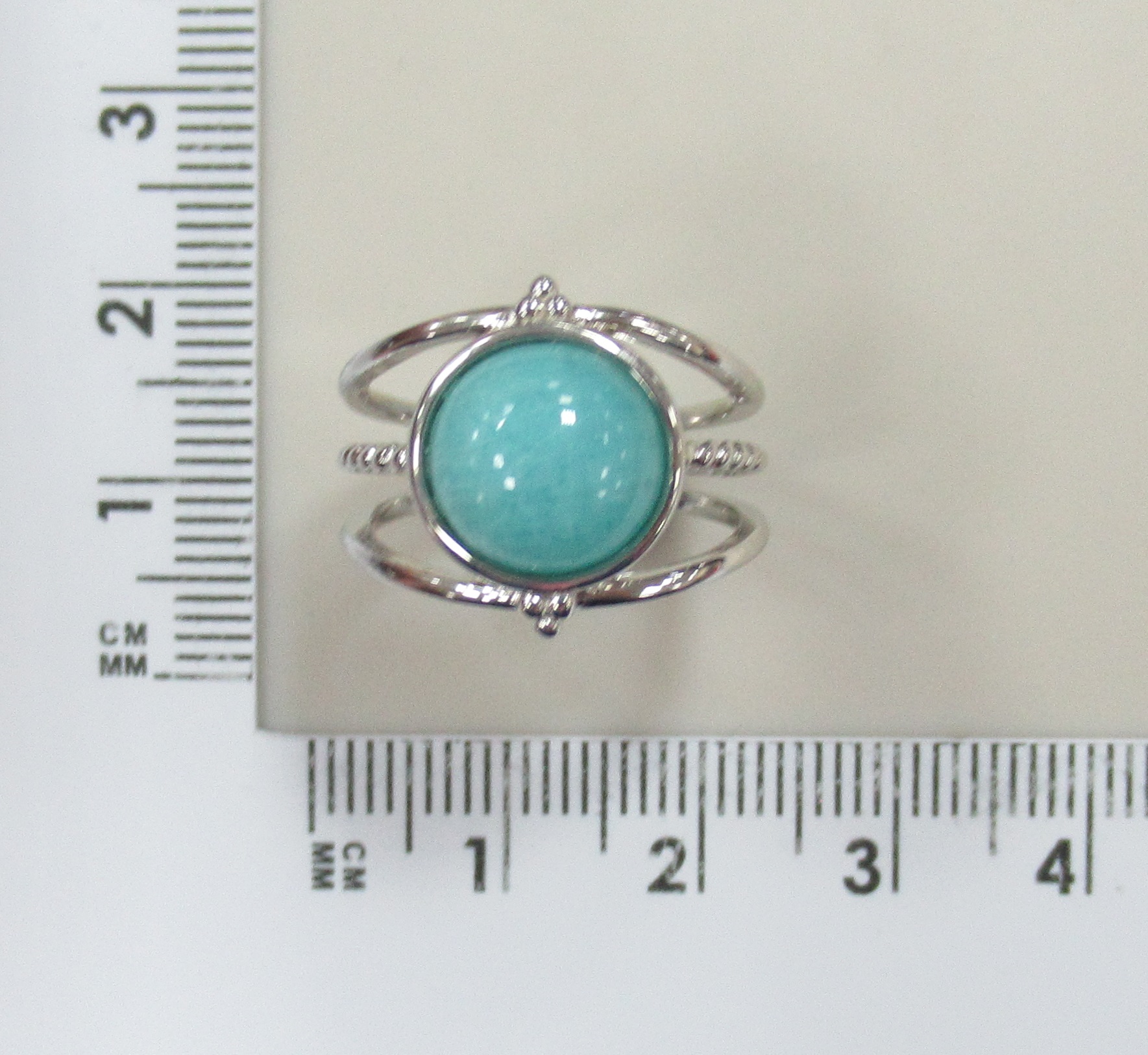 Серебряное кольцо с амазонитом